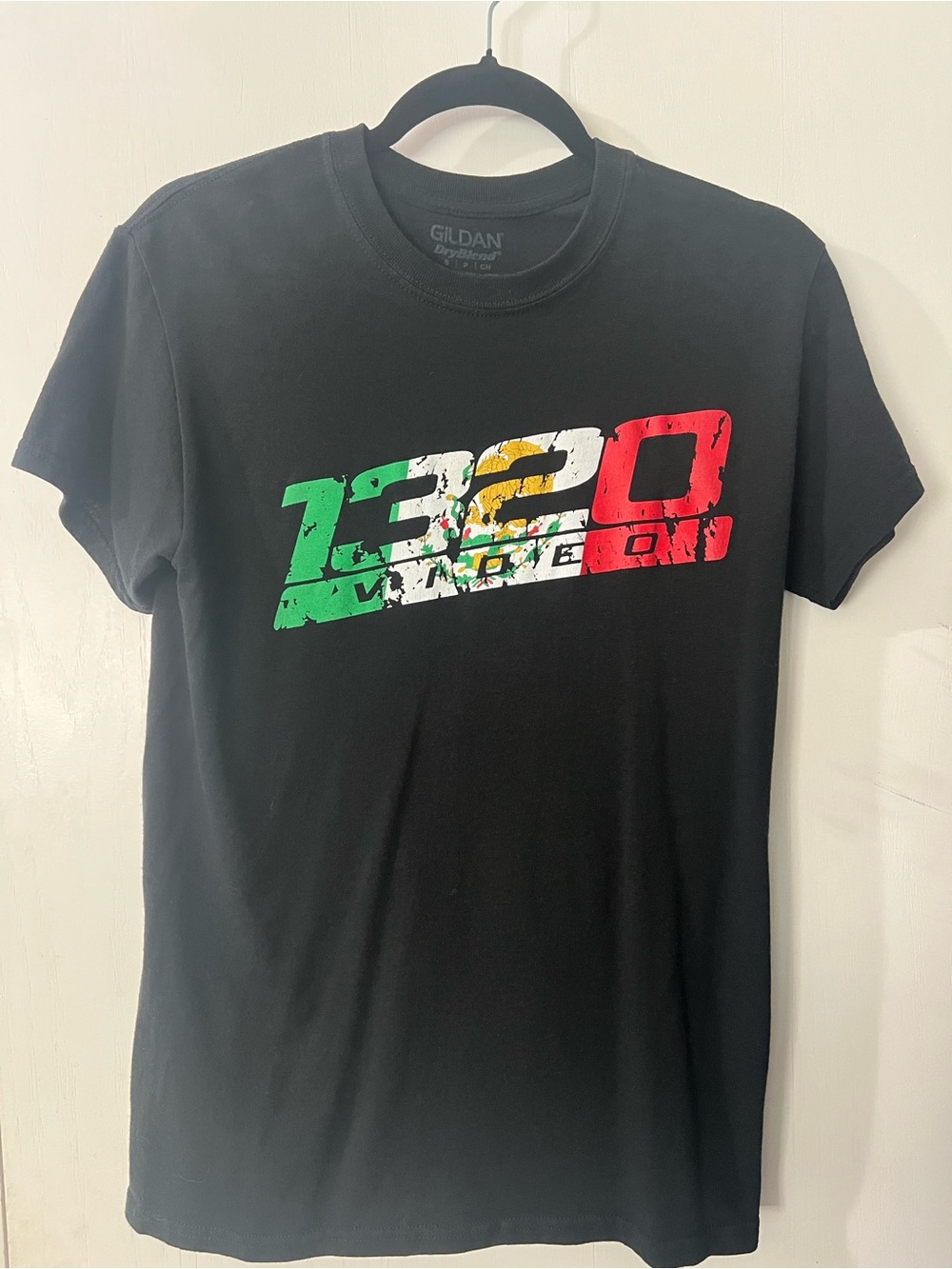 Gildan Men’s Black Short-Sleeve Tee with 1320 Tricolor Graphic